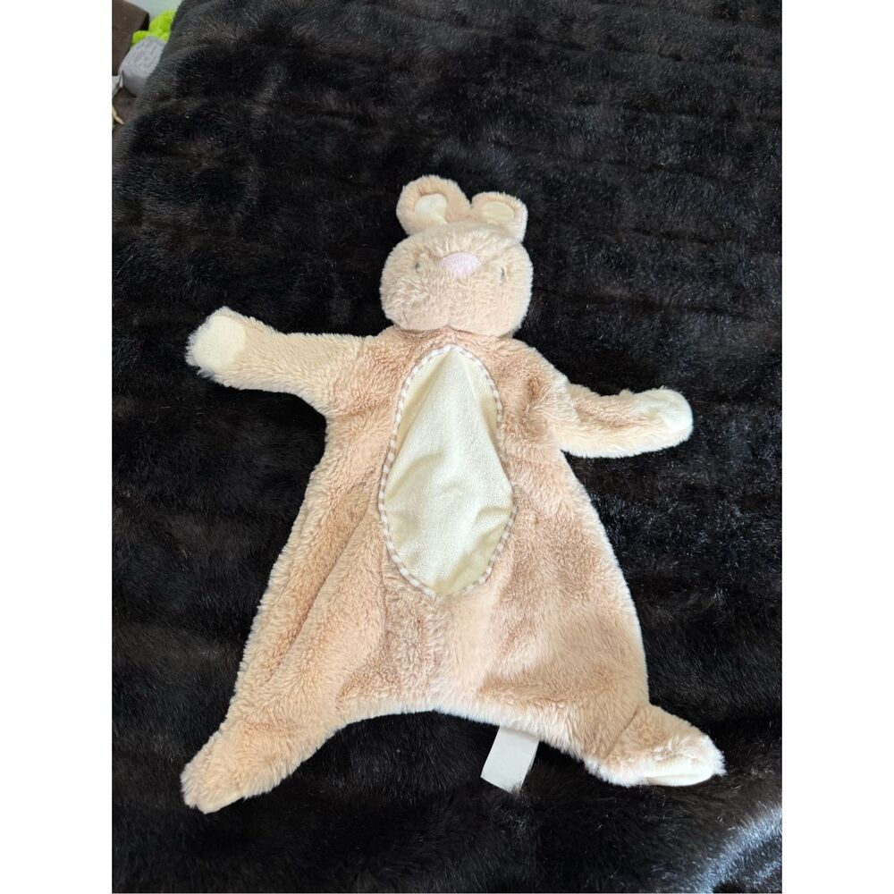 Kellytoy Tan‎  Bunny Flattie w/ Crinkle 17” Plush Security Blanket Baby Lovey